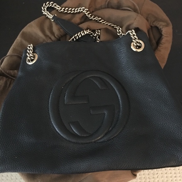 Gucci Soho Shoulder Bag Chain Strap Medium Black - Picture 5 of 8